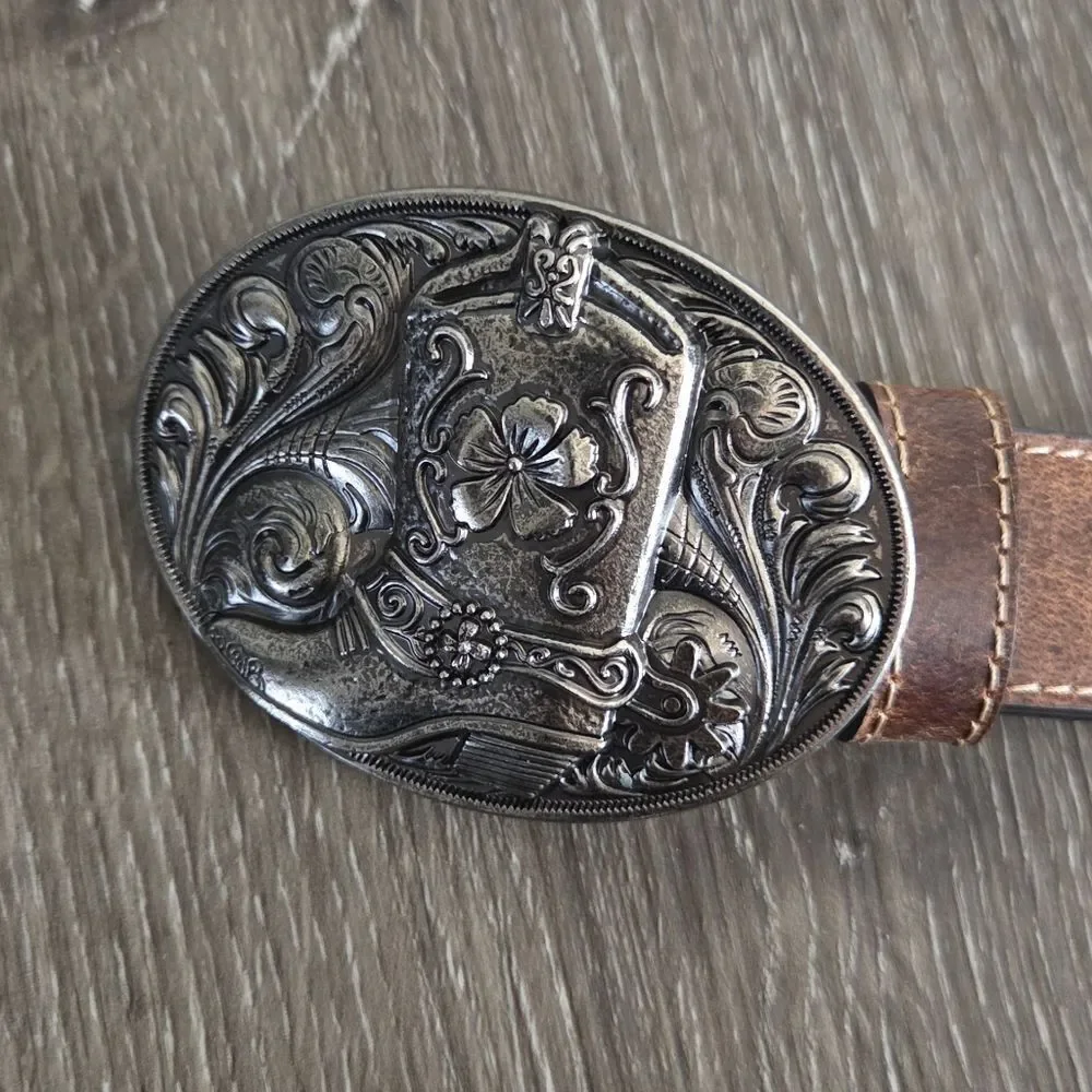 Shyanne Girls' Embossed Floral Boot Belt Size 24